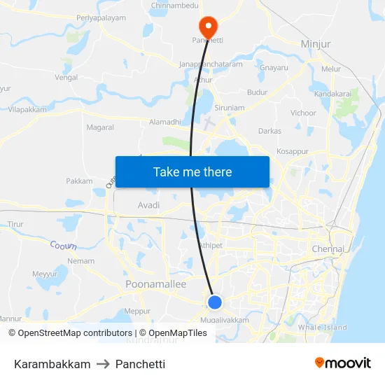 Karambakkam to Panchetti map