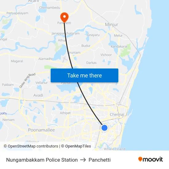 Nungambakkam Police Station to Panchetti map