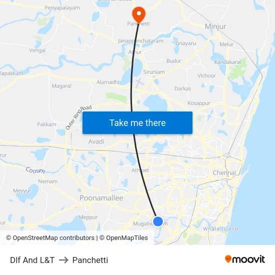 Dlf And L&T to Panchetti map