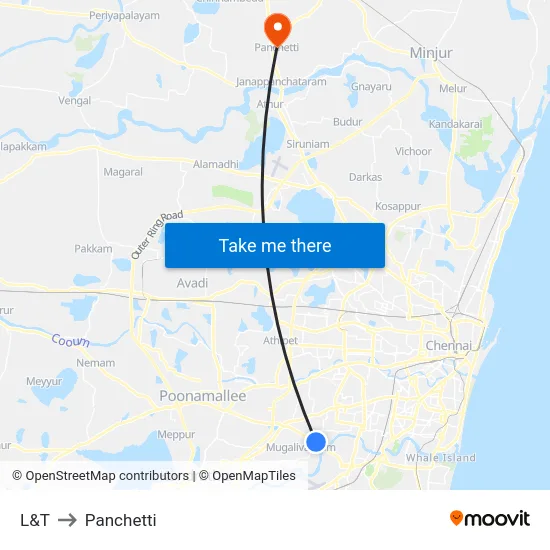 L&T to Panchetti map