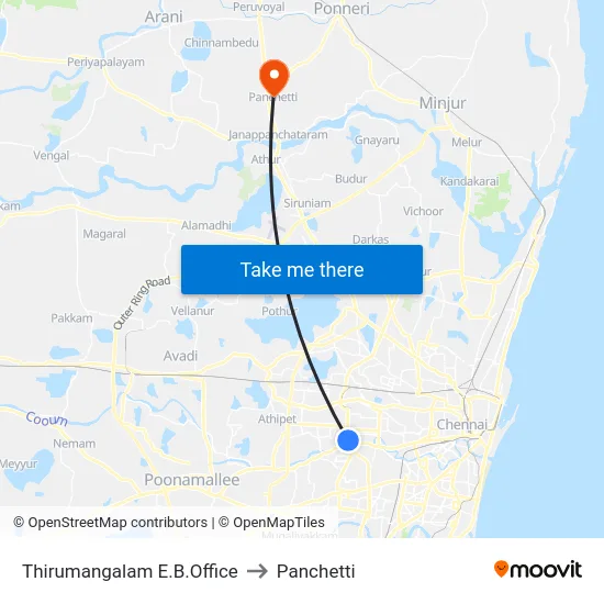 Thirumangalam E.B.Office to Panchetti map