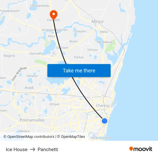 Ice House to Panchetti map