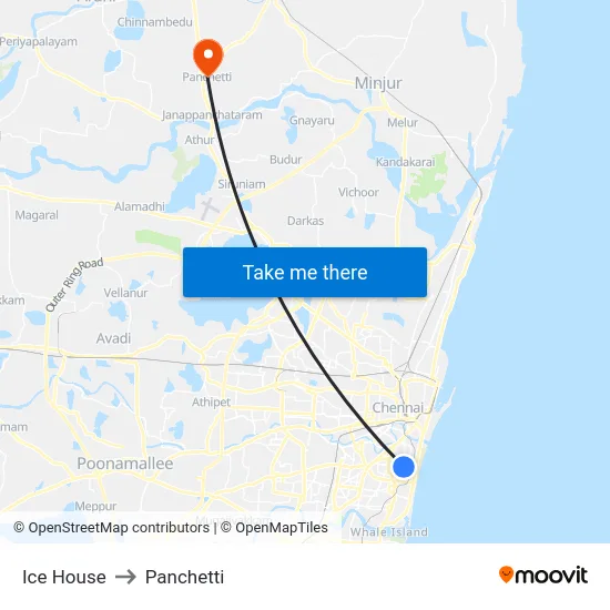 Ice House to Panchetti map