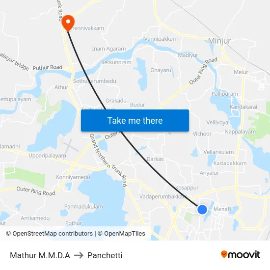 Mathur M.M.D.A to Panchetti map