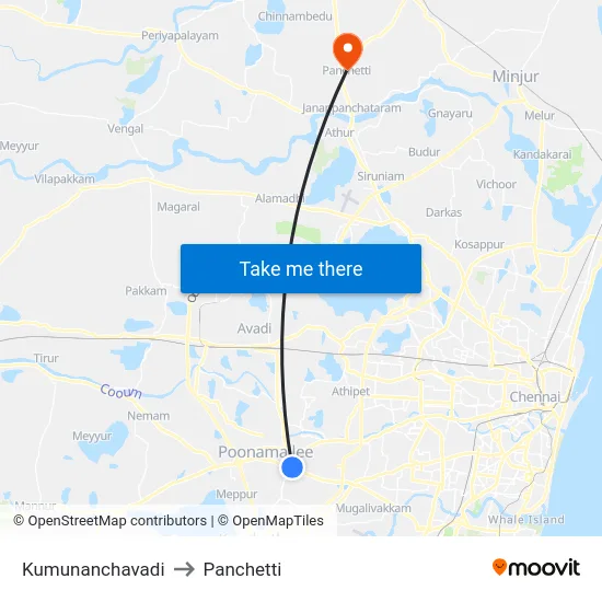 Kumunanchavadi to Panchetti map