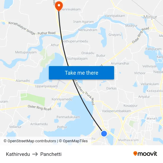 Kathirvedu to Panchetti map