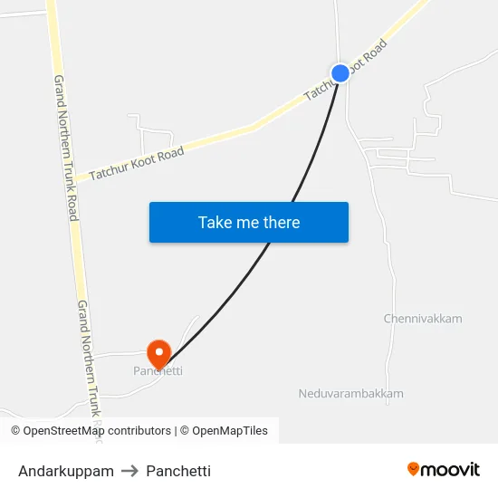 Andarkuppam to Panchetti map