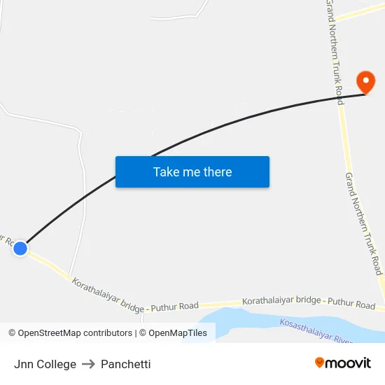 Jnn College to Panchetti map