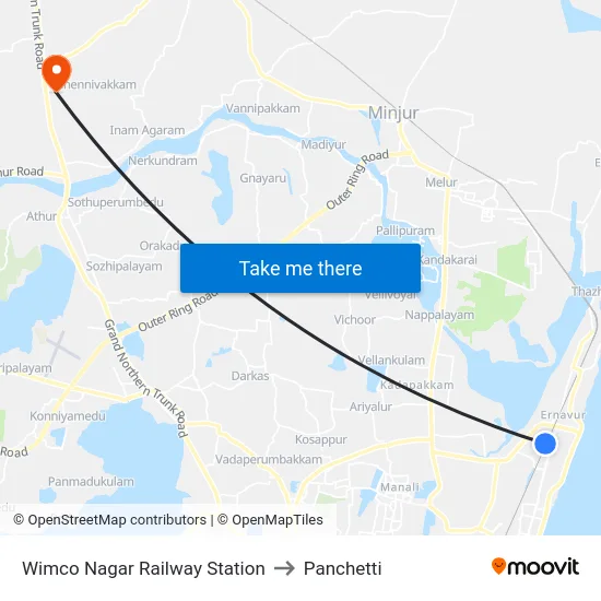 Wimco Nagar Railway Station to Panchetti map