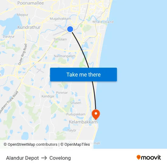 Alandur Depot to Covelong map