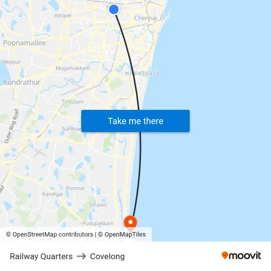 Railway Quarters to Covelong map