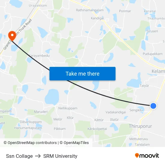 Ssn Collage to SRM University map