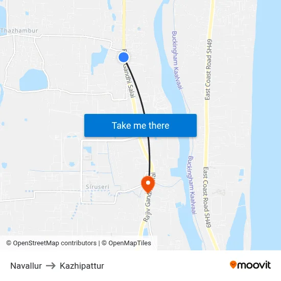 Navallur to Kazhipattur map