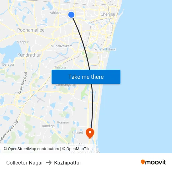 Collector Nagar to Kazhipattur map