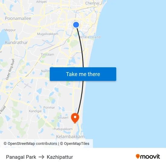 Panagal Park to Kazhipattur map
