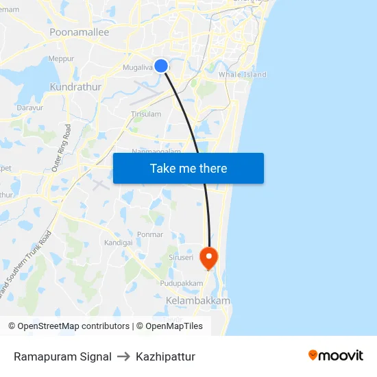 Ramapuram Signal to Kazhipattur map