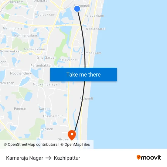 Kamaraja Nagar to Kazhipattur map