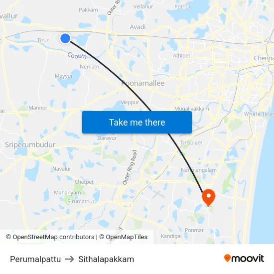 Perumalpattu to Sithalapakkam map