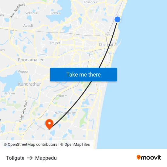 Tollgate to Mappedu map