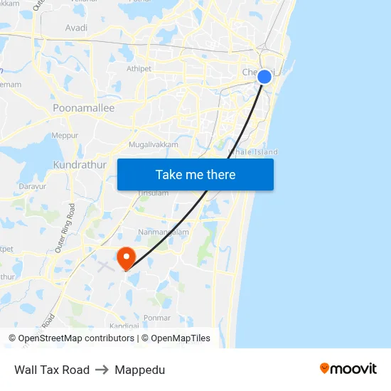Wall Tax Road to Mappedu map
