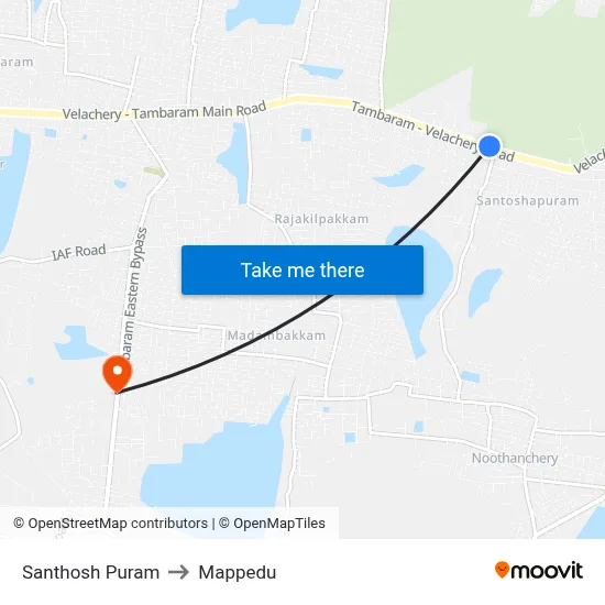 Santhosh Puram to Mappedu map