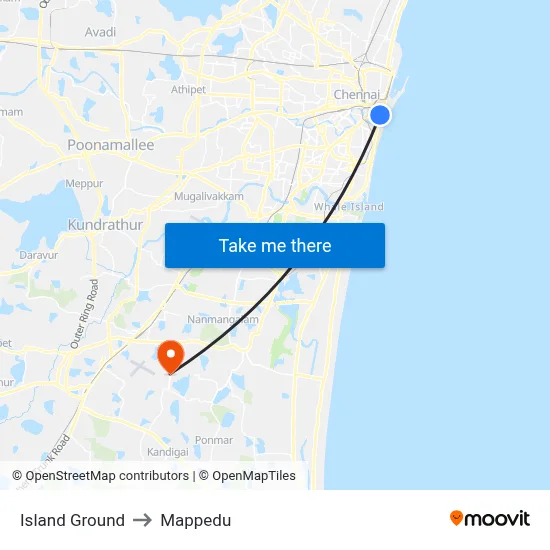 Island Ground to Mappedu map