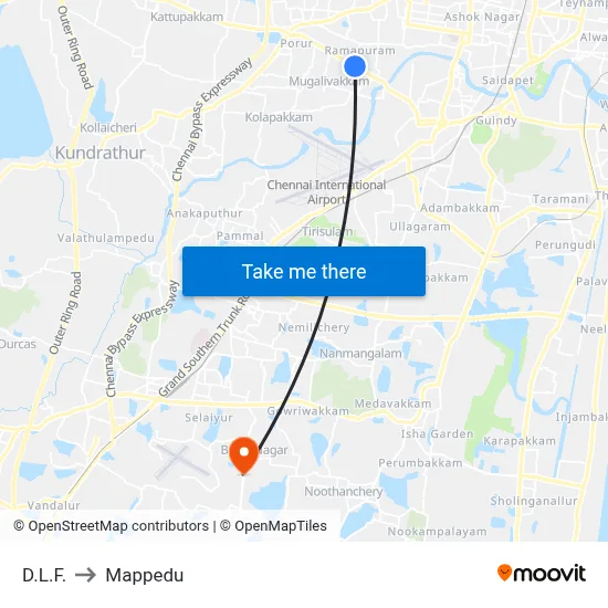 D.L.F. to Mappedu map