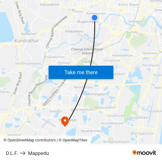 D.L.F. to Mappedu map