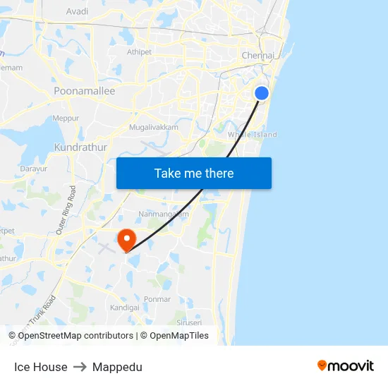 Ice House to Mappedu map