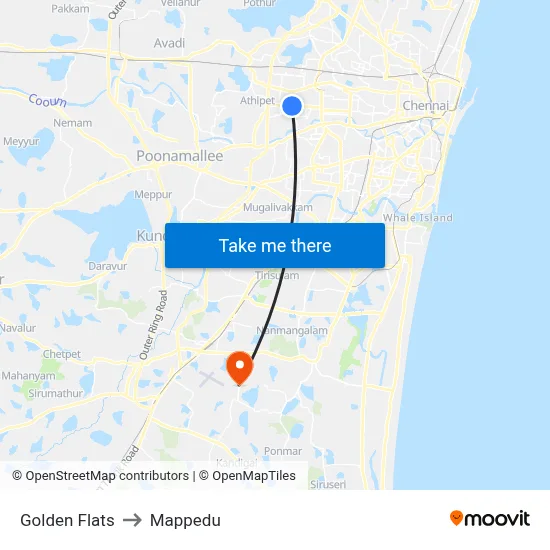 Golden Flats to Mappedu map