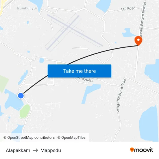 Alapakkam to Mappedu map