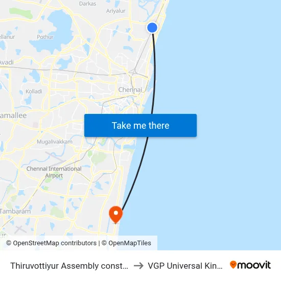 Thiruvottiyur Assembly constituency to VGP Universal Kingdom map