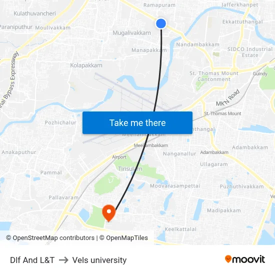 Dlf And L&T to Vels university map