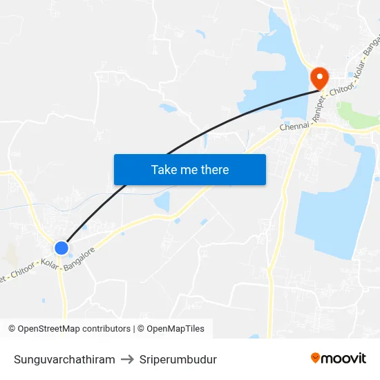 Sunguvarchathiram to Sriperumbudur map
