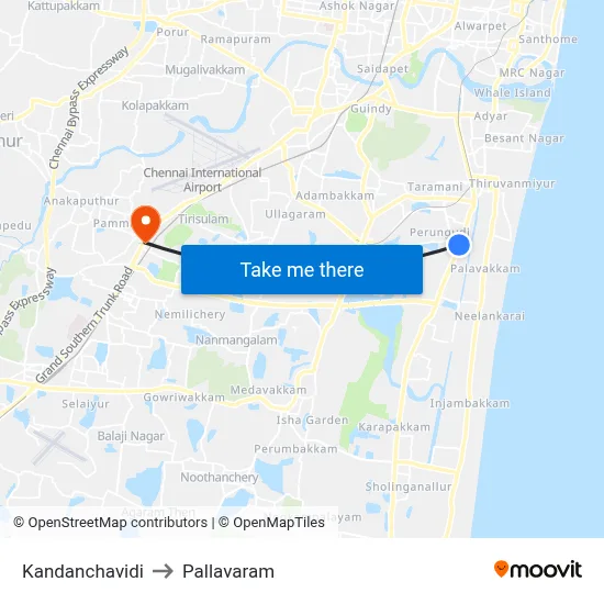 Kandanchavidi to Pallavaram map
