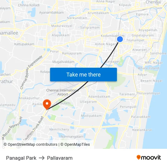 Panagal Park to Pallavaram map