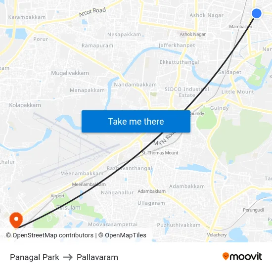 Panagal Park to Pallavaram map