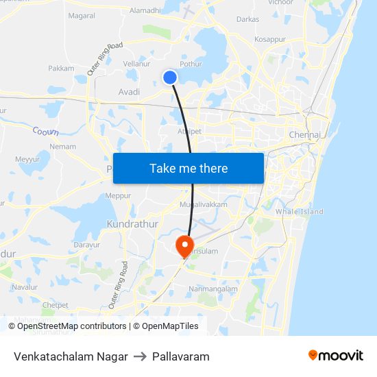 Venkatachalam Nagar to Pallavaram map