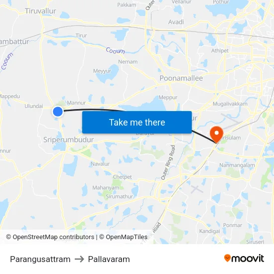 Parangusattram to Pallavaram map