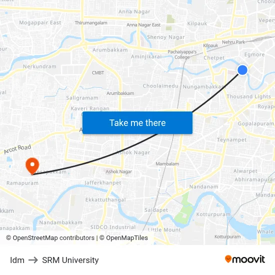 Idm to SRM University map