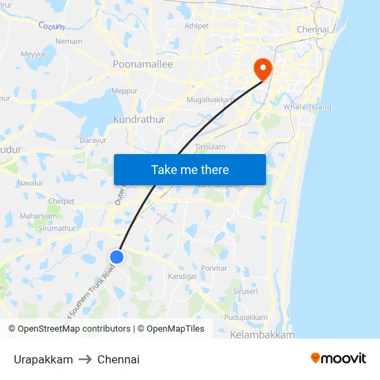 Urapakkam to Chennai map