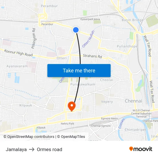 Jamalaya to Ormes road map