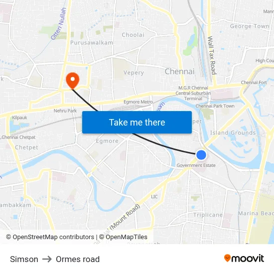 Simson to Ormes road map