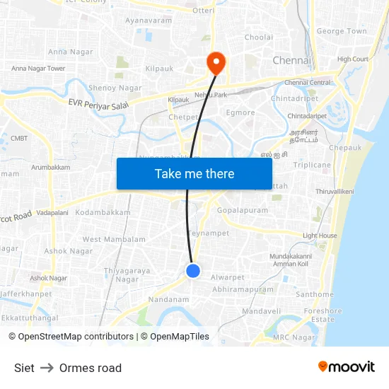 Siet to Ormes road map