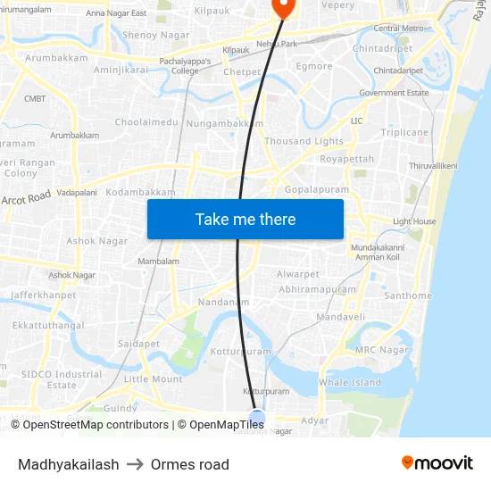 Madhyakailash to Ormes road map