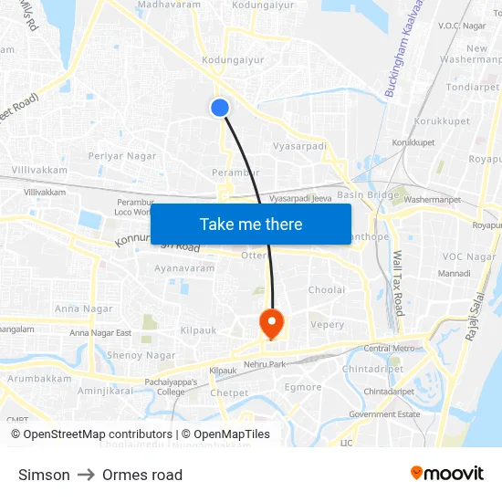 Simson to Ormes road map