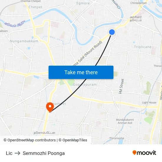 Lic to Semmozhi Poonga map