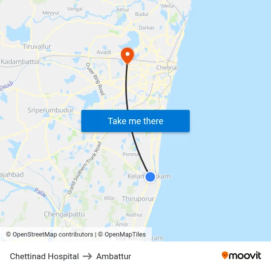 Chettinad Hospital to Ambattur map