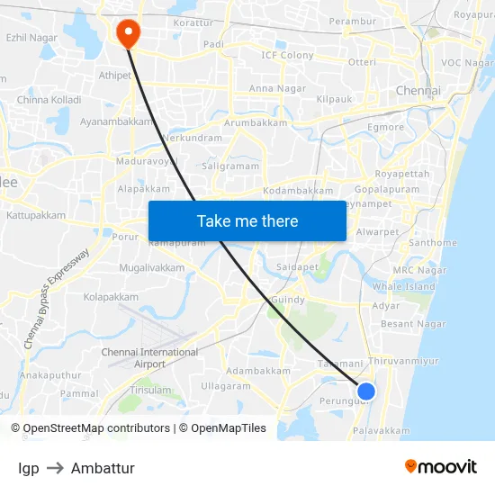 Igp to Ambattur map
