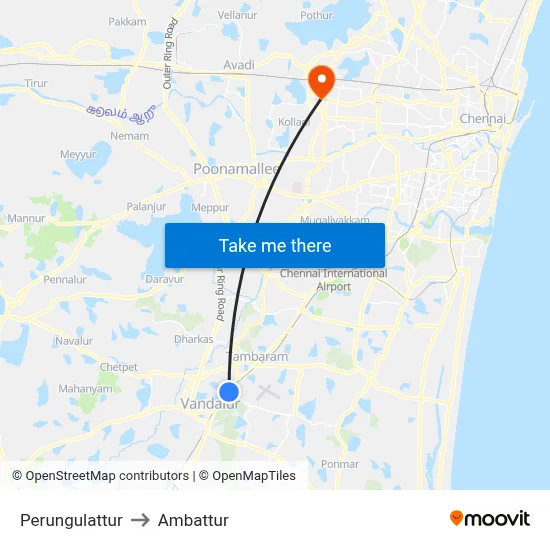 Perungulattur to Ambattur map